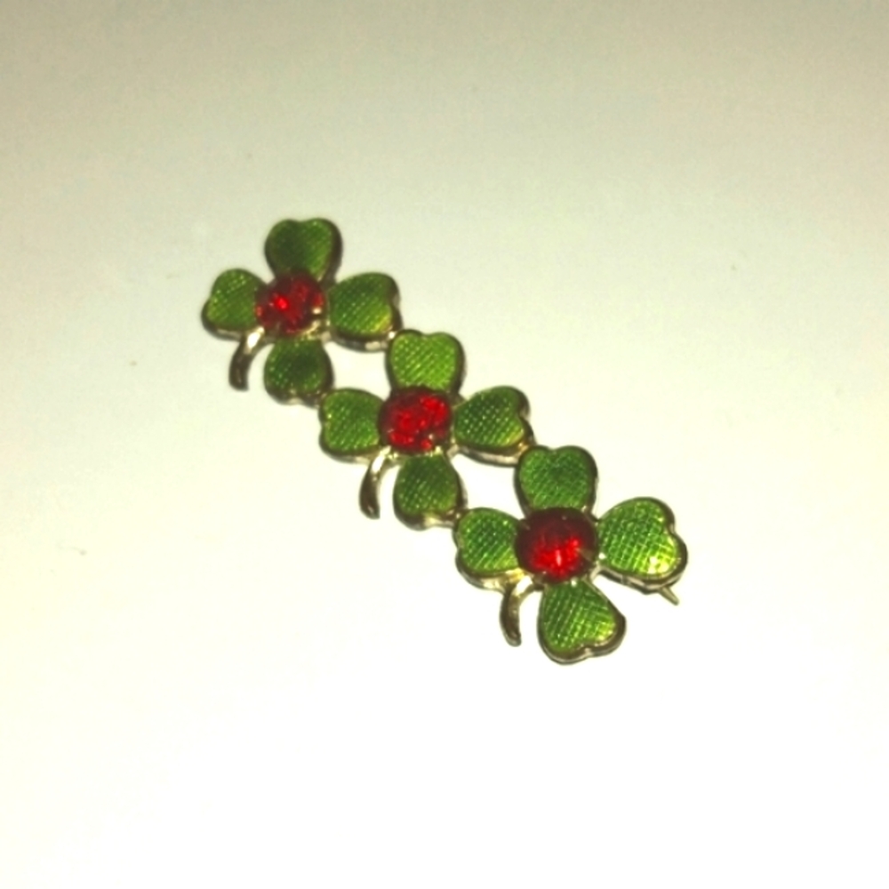 Vtg.four leaf clover bar pin - Picture 2 of 7